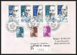 74710 Recommandé 30/12/1986 N°2396/2400 Personnages Saint Pierre Et Miquelon Mixte Echirolles Lettre Cover - Lettres & Documents