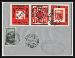 74947 Italie Italia Vignette REINATEX 1952 Affranchissement Triple Porte Timbre Stamp Holder Lettre Cover Monaco - Storia Postale