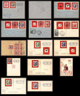 74926 (3) REINATEX 1952 Joli Lot Collection Vignette Porte Timbre Stamp Holder Lettre Cover Monaco France Italia - Briefe U. Dokumente