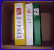 1 Carton Collection Jeux Olympiques (olympic Games) Montréal 1976 3 Classeurs Lettre Cover Briefe Signé Signed Autograph - Autogramme