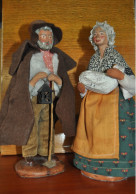 COUPLE DE SANTONS LE BERGER ET LA BERGERE - Santons