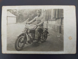 Carte Photo Moto Militaire - Motociclismo