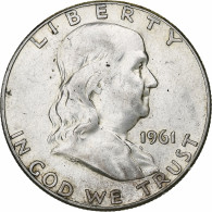 Monnaie, États-Unis, Franklin, Half Dollar, 1961, Philadelphie, TTB, Argent - 1948-1963: Franklin