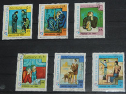 LAOS 1989, Picasso, Paintings, Art, Mi #1162-7, Used - Picasso