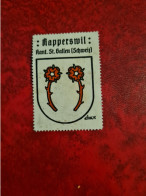 Timbre Erinnophilie  VIGNETTTE  LINCK BLASON RAPPERSWIL   KANTON  ST GALLEN - Erinnofilia