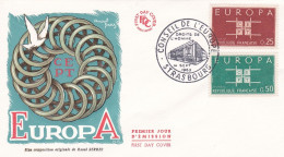 Cachet Commémoratif - 1963- Conseil De L'Europe--tp EUROPA (2 Valeurs) --cachet STRASBOURG-67 - Commemorative Postmarks