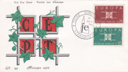 Cachet Commémoratif - 1963- FOIRE Europénne--tp EUROPA (2 Valeurs) --cachet  STRASBOURG-67 - Gedenkstempels