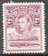 Basutoland 1938 Single 2d Stamp From The George VI Definitive Set In Mounted Mint. - 1933-1964 Kolonie Van De Kroon