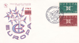 Cachet Commémoratif - 1963-Réunion Europénne D'Automatisme--tp EUROPA (2 Valeurs) --cachet  PARIS-75 - Gedenkstempels