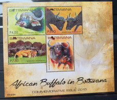 Botswana 2015, African Buffalo, MNH S/S - Botswana (1966-...)