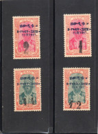 Ethiopie, Année 1917   Avec Surcharge  N° 113*,114*,115*116* - Ethiopie