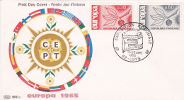 Cachet Commémoratif - 1965--Exposition Régionale--tp EUROPA (2 Valeurs) --cachet  LENS-62 - Commemorative Postmarks