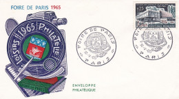 Cachet Commémoratif - 1965--Foire De PARIS ( Blason)  --tp M.J.C  --cachet  PARIS -75 - Cachets Commémoratifs