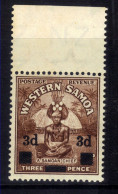 Samoa 1940 KGV1 3d Ovpt On 1 1/2d Brown Samoen Chief Umm SG 199 ( E431 ) - Samoa