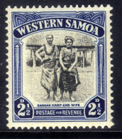 Samoa 1935 KGV 2 1/2d Chief And Wife Umm SG 183 ( F1260 ) - Samoa