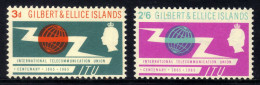Gilbert & Ellice 1965 QE2 Set Intl Telecom Union Umm SG 87 - 88 ( H704 ) - Gilbert & Ellice Islands (...-1979)