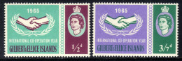 Gilbert & Ellice 1965 QE2 Set Intl Cooperation Year Umm SG 104 - 105 ( H1481 ) - Gilbert & Ellice Islands (...-1979)