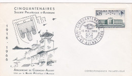 Cachet Commémoratif - 1965--50 Ans Aérodrome Clermont-Aulnat-63 --tp SALON DE PROVENCE-13  --cachet AULNAT-63 - Gedenkstempel
