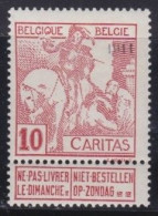 Belgie  .   OBP   .   98     .  **   .   Postfris    .   /   .   Neuf Avec Gomme Et SANS Charnière - 1910-1911 Caritas