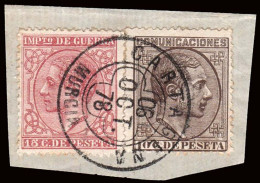 Navarra - Edi O 192+188 - Fragmento Mat Trébol "Cartagena" - Used Stamps