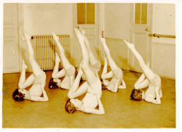 Photo Meurisse Années 1930,le Cours De Gymnastique, Format 13/18 - Geïdentificeerde Personen