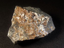 Scottyite With Melilite On Matrix ( 3 X 3 X 1 Cm ) Graulay Quarry -  Hillesheim -  Vulkaneifel - Germany - Minerals