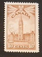 CANADA YT 213 OBLITÉRÉ "LE PARLEMENT" ANNÉES 1943/1948 - Oblitérés