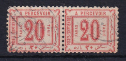 Egypt: 1884   Postage Due  SG D58   20pa  [with Wmk]    Used Pair - Officials