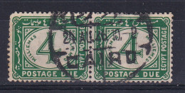 Egypt: 1921/22   Postage Due  SG D101   4m   Used Pair - Dienstmarken