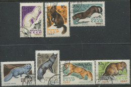 Soviet Union:Russia:USSR:Used Stamps Animals, Rodents, Fox, Beaver, 1967 - Knaagdieren