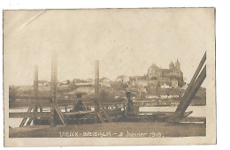 Vieux Brisach - Neuf Brisach - Carte Photo - 2 Janvier 1919 - Militaire Au Pied D'un Pont - Neuf Brisach