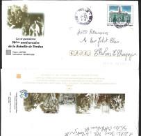 Stationery Letter 90th Years Of Battle Of Verdun. Barber. Douaumont Ossuary. Slag Om Verdun. Kapper. Ossuarium Douaumont - WW1 (I Guerra Mundial)