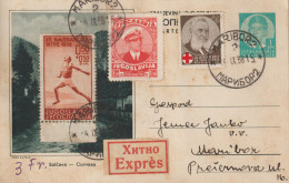 ENTIER POSTAL AVEC TIMBRES OBLITERE MARIBOR2 - Entiers Postaux