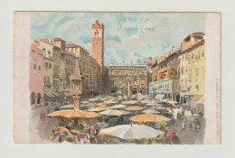 VERONA:  PIAZZA  ERBE  -  ILLUSTRATORE  E. SALA  -  FP - Halles