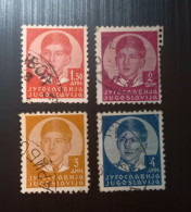 Yougoslavie  1935 -1936 King Peter II   Modèle: Sreten Grujić Gravure: Državne Štamparije, Belgrade Lot 2 - Used Stamps