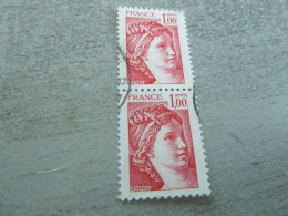 Sabine De Gandon - 1f. - Yt 1972 - Rouge - Double Oblitérés - Année 1977 - - 1977-1981 Sabine De Gandon