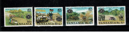 1977 TANZANIA : Anniv. Of SAFARI RALLY Issue FULL SET FOUR MNH. - Tanzanie (1964-...)