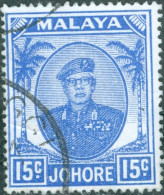 MALAYA, JOHONORE, SULTANO SIR IBRAHIM, 1949, FRANCOBOLLI USATI Scott:MY-JO 140, Yt:MY-JO 117 - Johore