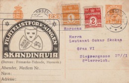 CARTE PBLICITAIRE AVEC ENTIER POSTAL ET TIMBRES DATEEE DE 1919 - Enteros Postales