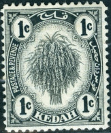 MALAYA, KEDAH, AGRICOLTURA, FLORA, 1922, FRANCOBOLLI NUOVI (MLH*) Mi:MY-KE 36, Scott:MY-KE 24, Yt:MY-KE 24 - Kedah