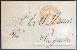 Espagne, Lettre De Barcelone 7.11.1848 - (B2151) - ...-1850 Voorfilatelie