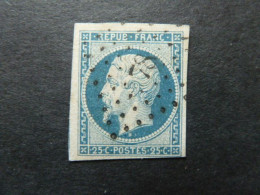 H2 - Présidence YT 10 25c Bleu - Bel Exemplaire Oblitéré Losange PC 78 Angers - 1852 Louis-Napoleon