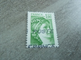 Sabine De Gandon - 1f. - Yt 1973 D - Vert Jaune Clair - Oblitéré - Année 1977 - - 1977-1981 Sabine (Gandon)