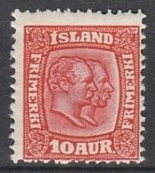 Iceland      .       Yvert    .      52      .     *      .      Mint-hinged - Ungebraucht