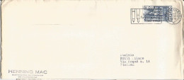 Danmark America Issue Ships High Value 130+20 Ore SOLO Franking Commerce Cover Kobenhavn 28dec1976 To Italy - Lettres & Documents