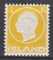 Iceland      .       Yvert    .      72      .     *      .      Mint-hinged - Unused Stamps