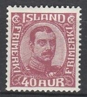 Iceland      .       Yvert    .      93     .     *      .      Mint-hinged - Ongebruikt