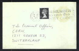 GRANDE BRETAGNE Ca.1976: LSC De Liverpool Pour Genève (Suisse) - Brieven En Documenten