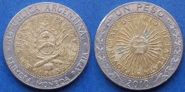 ARGENTINA - 1 Peso 2010 KM# 112.1 Monetary Reform (1992) - Edelweiss Coins - Argentinië