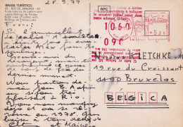 Brasil Turistico Rio De Janeiro Bresil Vers Bruxelas Bruxelles Belgica Belgique - Cartas & Documentos